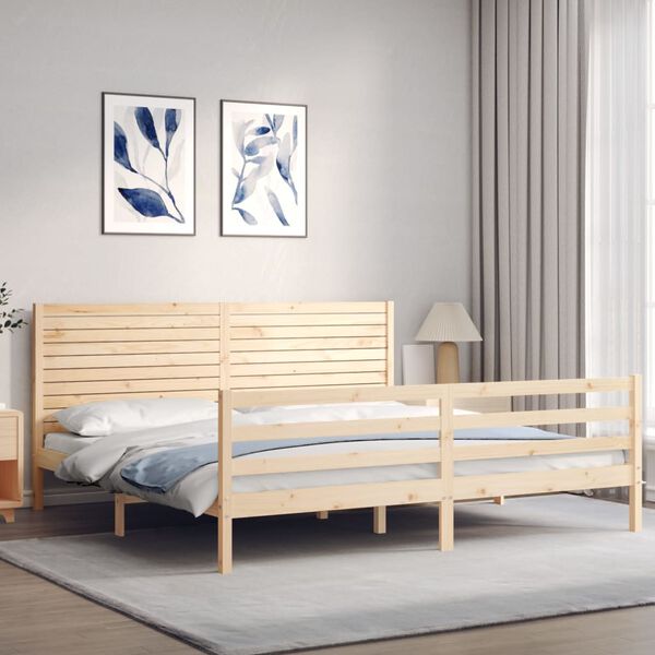 vidaXL Cadre de lit sans matelas 200x200 cm bois massif