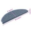vidaXL Tapis d'escalier autocollants 15 pcs 65x21x4 cm Bleu
