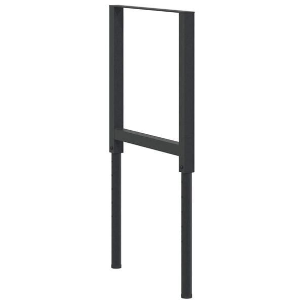 vidaXL Cadres d'&eacute;tabli r&eacute;glables 2 pcs M&eacute;tal 55x(69-95,5) cm Noir