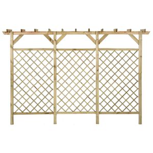 vidaXL Cl&ocirc;ture &agrave; treillis de jardin avec pergola 300x50x200 cm Pin