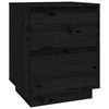 vidaXL Table de chevet Noir 40x35x50 cm Bois de pin solide