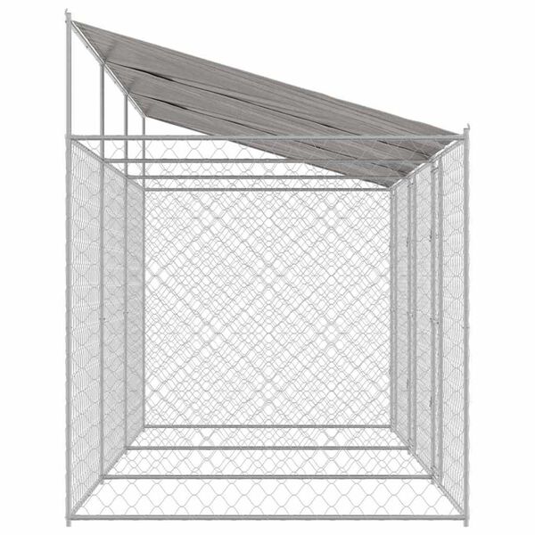 vidaXL Cage pour chien Argent 600 x 200 x 256 cm Acier galvanisé