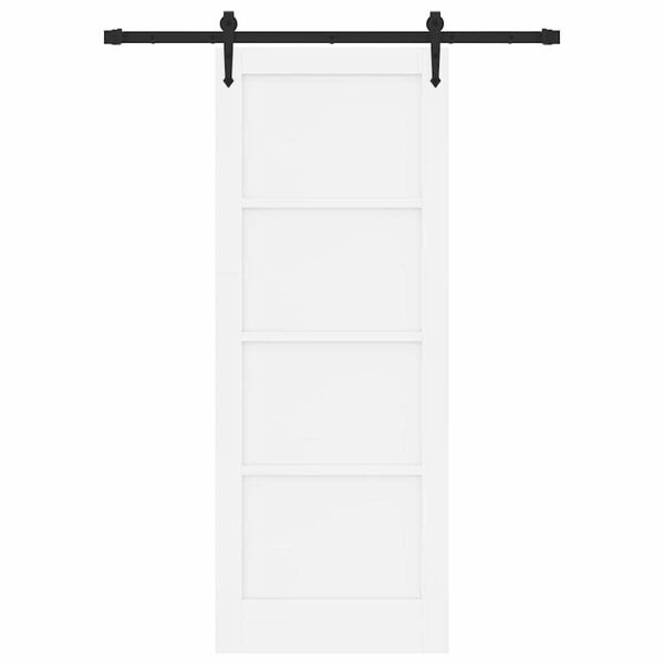 vidaXL Porte coulissante ORKDAL Blanc 78 x 202 cm Bois de pin massif
