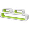vidaXL &Eacute;tag&egrave;res murales sous forme de cube 6 pcs Vert et blanc