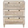vidaXL Buffet Blanc 60 x 33 x 75 cm bois de manguier massif