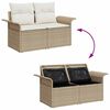 vidaXL Ensemble de canap&eacute; de jardin avec coussin 8 pcs Beige et cr&egrave;me