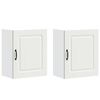 vidaXL Armoires murales de cuisine 2pcs Kalmar blanc bois d'ing&eacute;nierie