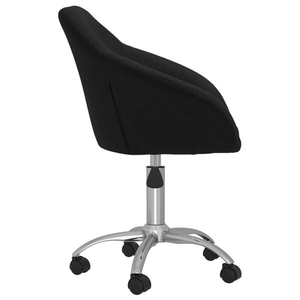 vidaXL Chaise pivotante de bureau Noir Tissu