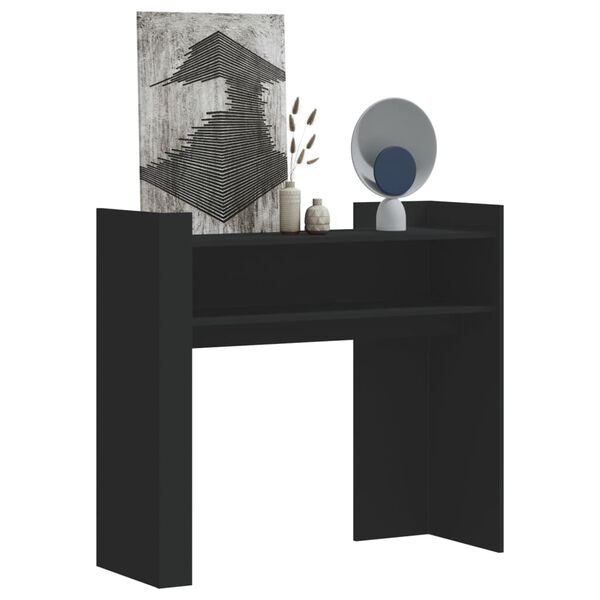 vidaXL Table console noir 100x35x90 cm bois d'ing&eacute;nierie