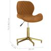 vidaXL Chaise pivotante de bureau Marron Velours