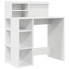 vidaXL Bureau avec &eacute;tag&egrave;re Blanc 90 x 48 x 101,5 cm Bois d'ing&eacute;nierie