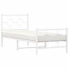 vidaXL Cadre de lit métal sans matelas avec pied de lit blanc 75x190cm