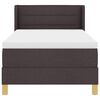 vidaXL Lit &agrave; ressorts avec matelas Marron fonc&eacute; 200 x 90 cm Polyester