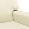 vidaXL Ensemble de canapés 2 pcs avec coussins crème similicuir