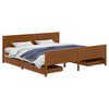 vidaXL Cadre de lit sans matelas marron miel bois massif 200x200 cm