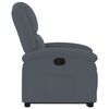 vidaXL Fauteuil inclinable Gris fonc&eacute; Velours