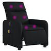 vidaXL Fauteuil de massage inclinable &eacute;lectrique noir similicuir