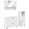 vidaXL Ensemble de mobilier de salle de bain avec tiroir 3 pcs Blanc