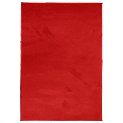 vidaXL Tapis OVIEDO à poils courts rouge 160x230 cm