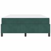 vidaXL Cadre de lit avec matelas Vert fonc&eacute; 140 x 190 cm tissu