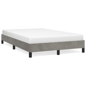 vidaXL Cadre de lit sans matelas gris clair 120x200 cm velours