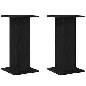 vidaXL Support de Plante 2 pcs Ch&ecirc;ne noir 30 x 30 x 60 cm