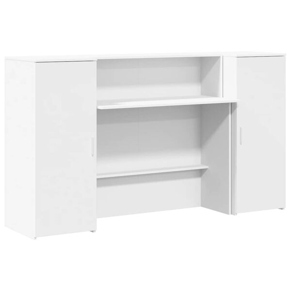 vidaXL Bureau de r&eacute;ception Blanc 180x50x103,5 cm Bois d'ing&eacute;nierie