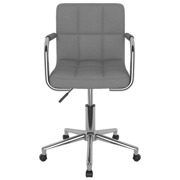 vidaXL Chaise pivotante de bureau Gris clair Tissu