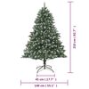 vidaXL Sapin de Noël artificiel avec support 210 cm PVC