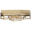 vidaXL Ensemble de canap&eacute;s d'ext&eacute;rieur 5 pc Blanc et Beige