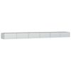 vidaXL Lit sur&eacute;lev&eacute; de jardin 600x80x45 cm Acier galvanis&eacute; Argent&eacute;