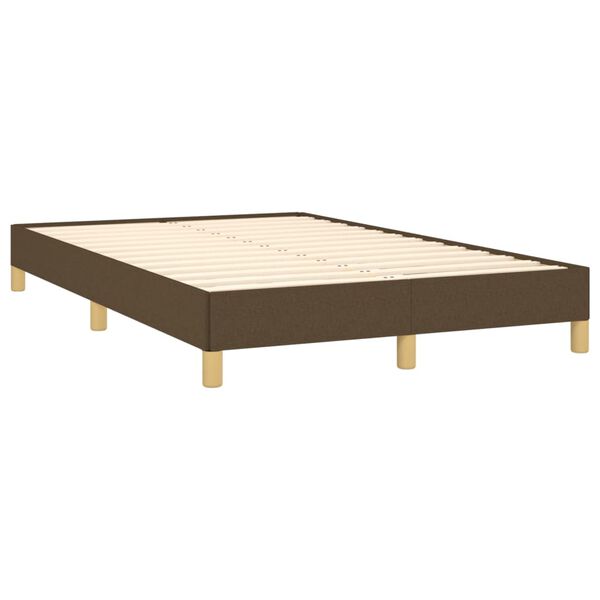 vidaXL Cadre de lit sans matelas marron fonc&eacute; 120x190 cm tissu