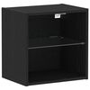 vidaXL &Eacute;tag&egrave;re flottante avec lumi&egrave;re LED Noir 40 x 28,5 x 40 cm