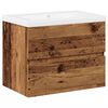 vidaXL Armoire lavabo avec bassin int&eacute;gr&eacute; vieux bois