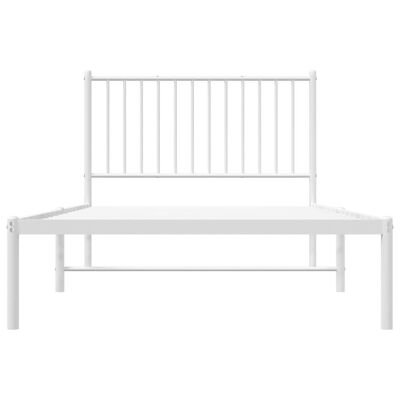 vidaXL Cadre de lit métal sans matelas et tête de lit blanc 100x190 cm