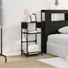 vidaXL Cabinet de chevet Ch&ecirc;ne noir 40 x 27 x 76 cm Bois d'ing&eacute;nierie