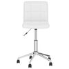vidaXL Chaise pivotante de salle &agrave; manger Blanc Similicuir
