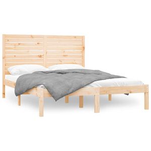 vidaXL Cadre de lit sans matelas 160x200 cm bois massif