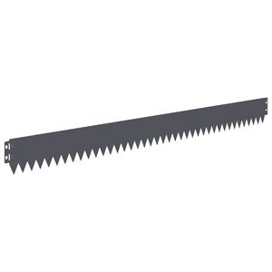 vidaXL Bordure de Pelouse 10 pc 103 x 10 cm Acier Anthracite