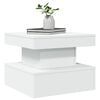 vidaXL Table basse avec lumi&egrave;res LED blanc 50x50x40 cm