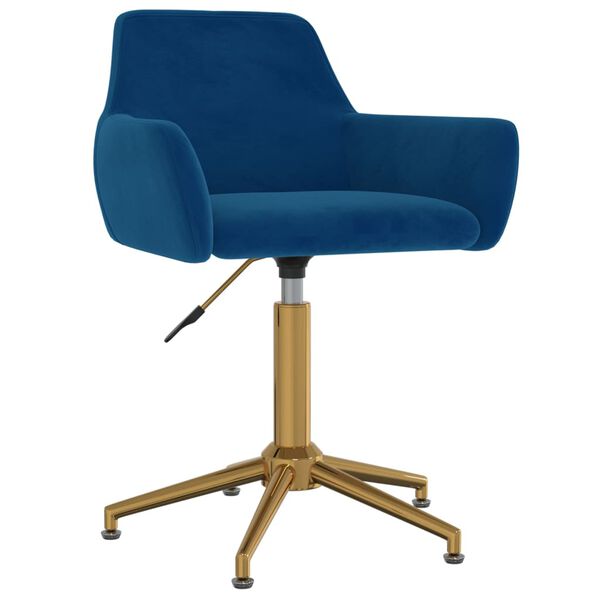 vidaXL Chaises pivotantes à manger lot de 6 Bleu Velours