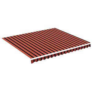 vidaXL Tissu de remplacement pour auvent orange et marron 400x350 cm