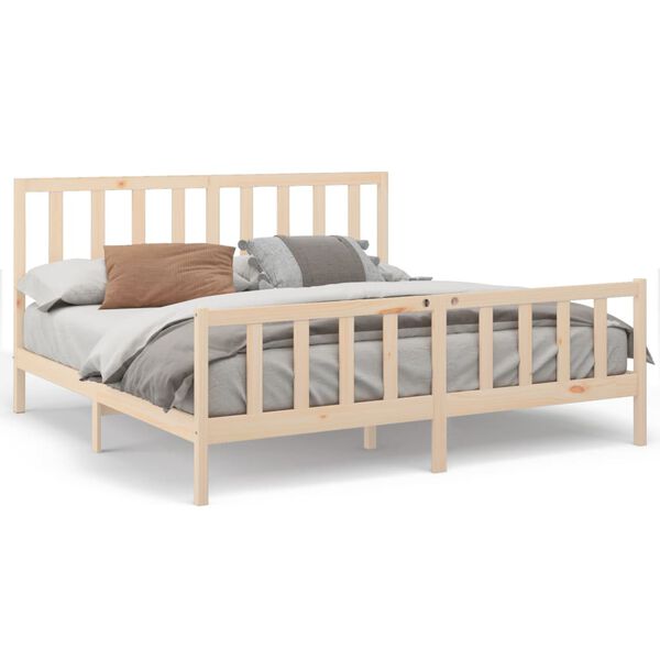 vidaXL Cadre de lit sans matelas 180x200 cm bois massif de pin