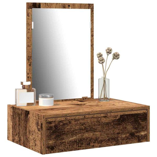 vidaXL Table de Toilette Marron 60 x 40 x 70 cm Bois d'ing&eacute;nierie
