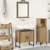vidaXL Ensemble de mobilier de salle de bain avec porte 2 pcs Marron