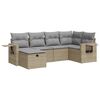 vidaXL Salon de jardin avec coussins 6 pcs beige r&eacute;sine tress&eacute;e