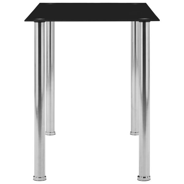 vidaXL Table &agrave; manger Noir 120x60x75 cm Verre tremp&eacute;