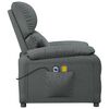 vidaXL Fauteuil de massage inclinable Gris fonc&eacute; Tissu