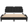 vidaXL Cadre de lit sans matelas Zadar noir 140x190 cm similicuir