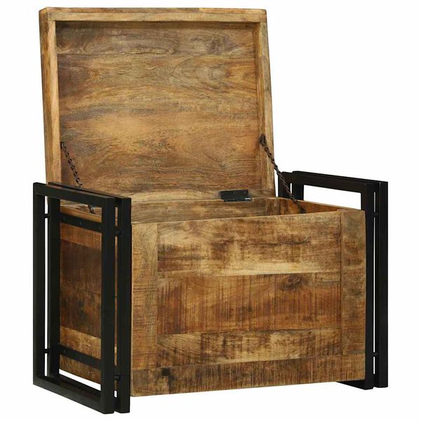 vidaXL Bo&icirc;te de rangement 60 x 40 x 41 cm Bois de mangue massif